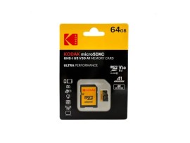 KODAK mSD 64GB UHS-I U3/V30/A1 Y/R/B Card+Adapter